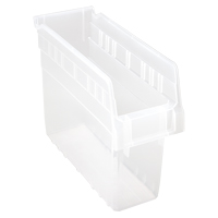 Store-Max Shelf Bins, 4-3/8" W x 8" H x 11-5/8" D, Clear, 44 lbs. Capacity Rideout Tool & Machine Inc.