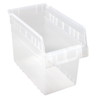 Store-Max Shelf Bins, 6-5/8" W x 8" H x 11-5/8" D, Clear, 44 lbs. Capacity Rideout Tool & Machine Inc.