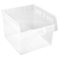 Store-Max Shelf Bins, 11-1/8" W x 8" H x 11-5/8" D, Clear, 44 lbs. Capacity Rideout Tool & Machine Inc.