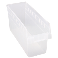 Bacs pour &eacute;tag&egrave;re Store-Max, 6-5/8" la x 8" H x 17-7/8" p, Transparent, Capacit&eacute; 56 lb Rideout Tool & Machine Inc.