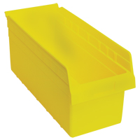 Store-Max Shelf Bins, 8-3/8" W x 8" H x 17-7/8" D, Yellow, 56 lbs. Capacity Rideout Tool & Machine Inc.