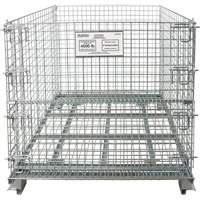 Conteneur repliable en m&eacute;tal grillag&eacute;, 40" la x 48" p x 42" h, Capacit&eacute; de 4000 lb Rideout Tool & Machine Inc.