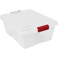 Contenant avec loquets en plastique,  la x 21" p x 7,75" h, Transparent Rideout Tool & Machine Inc.