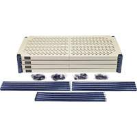 Wire Shelving Unit with Plastic Shelves, Wire Frame with Plastic Shelves, Boltless, 600 lbs. Capacity, 30" W x 72" H x 18" D Rideout Tool & Machine Inc.