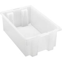 Heavy-Duty Stack & Nest Tote, 6" x 11" x 18", Clear Rideout Tool & Machine Inc.