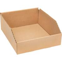 Boîtes profondes en carton ondul&eacute;, 9-3/4" la x 11-1/4" p x 4-1/2" h, Beige Rideout Tool & Machine Inc.