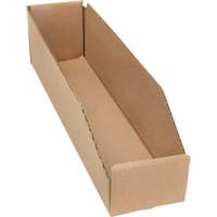 Boîtes profondes en carton ondul&eacute;, 3-3/4" la x 17-1/4" p x 4-1/2" h, Beige Rideout Tool & Machine Inc.