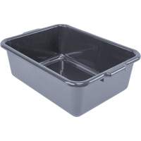 All-Purpose Flat-Bottom Storage Tub, 7" H x 15" D x 21" L, Plastic, Grey CG214 | Rideout Tool & Machine Inc.