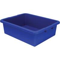 All-Purpose Ribbed-Bottom Storage Tub, 7" H x 17" D x 22" L, Plastic, Blue CG225 | Rideout Tool & Machine Inc.