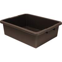 All-Purpose Ribbed-Bottom Storage Tub, 7" H x 17" D x 22" L, Plastic, Brown CG226 | Rideout Tool & Machine Inc.
