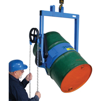 Drum Lifters - Geared Tilted, 55 US gal. (45 Imperial Gal.) Drum Size, 800 lbs./363 kg. Cap. Rideout Tool & Machine Inc.