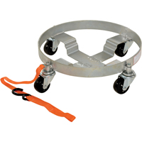 Chariots &agrave; &eacute;tages multiples pour baril, Acier, Capacit&eacute;e 900 lb, Diam&egrave;tre 19", Roue en Caoutchouc Rideout Tool & Machine Inc.