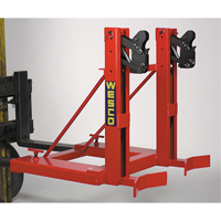 Gator Grip™ Forklift Attachment for Drum Handling, For 30 US Gal. (25 Imperial Gal.) / 50 US Gal. (41.6 Imperial Gal.) / 80 US Gal. (66.6 Imperial Gal.) DC269 | Rideout Tool & Machine Inc.