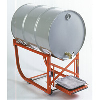 Drum Cradle with Drip Tray, 55 US gal. (45 Imperial Gal.) Capacity, 600 lbs./272 kg Load Limit Rideout Tool & Machine Inc.