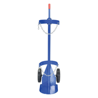 Gas Cylinder Cart, Rubber Wheels, 12" W x 15-1/2" L Base, 500 lbs. Rideout Tool & Machine Inc.