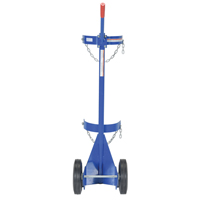Gas Cylinder Cart, Rubber Wheels, 12" W x 15-1/2" L Base, 500 lbs. Rideout Tool & Machine Inc.