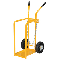 Gas Cylinder Cart, Mold-on Rubber Wheels, 9-13/16" W x 16" L Base, 150 lbs. Rideout Tool & Machine Inc.