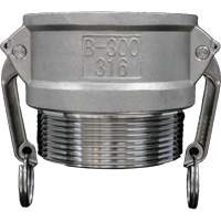 Cam & Groove Coupling, Stainless Steel, Type B, 3/4", Male NPT, 250 PSI Rideout Tool & Machine Inc.