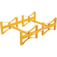 Porte-barils empilable en acier, 2 barils, Capacit&eacute; de 1600 lb, 45-1/2" la x 29-7/8" p x 12-3/4" h Rideout Tool & Machine Inc.