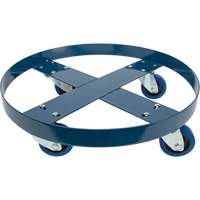 Drum Dolly, Steel, 1400 lbs. Capacity, 24" Diameter, Blue Elastic Casters Rideout Tool & Machine Inc.