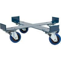 Drum Dolly, Steel, 1400 lbs. Capacity, 24" Diameter, Blue Elastic Casters Rideout Tool & Machine Inc.