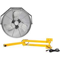 Industrial Workstation Fan Kit with Double Locking Arm, 18" Dia., 3 Speeds Rideout Tool & Machine Inc.