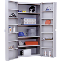 Deep Door Storage Cabinet, 38" W x 24" D x 72" H, 4 Shelves FB024 | Rideout Tool & Machine Inc.