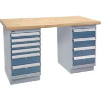 Heavy-Duty Workbench, Dual Drawers, 1500 lbs. Cap., 72" W x 30" D, 34" H Rideout Tool & Machine Inc.