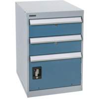 Pedestal Workbench with One Door & Two Drawers, 2 Drawers, 18" W x 21" D x 28" H FH668 | Rideout Tool & Machine Inc.