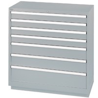 Armoires de rangement avec tiroirs, 7 tiroirs, 40-1/4" la x 22-1/2" p x 41-3/4" h, Gris Rideout Tool & Machine Inc.