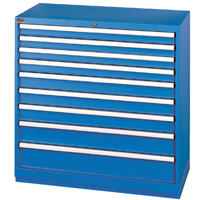 Armoires de rangement avec tiroirs, 9 tiroirs, 40-1/4" la x 22-1/2" p x 41-3/4" h, Bleu brillant Rideout Tool & Machine Inc.