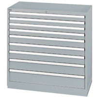 Armoires de rangement avec tiroirs, 9 tiroirs, 40-1/4" la x 22-1/2" p x 41-3/4" h, Gris Rideout Tool & Machine Inc.