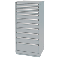 Armoires de rangement avec tiroirs, 11 tiroirs, 28-1/4" la x 28-1/2" p x 59-1/2" h, Gris Rideout Tool & Machine Inc.