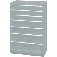Armoires de rangement avec tiroirs, 7 tiroirs, 40-1/4" la x 22-1/2" p x 59-1/2" h, Gris Rideout Tool & Machine Inc.