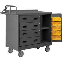 Mobile Workbench Cabinet with Bins, Steel Surface Rideout Tool & Machine Inc.