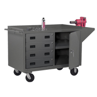 Mobile Bench Cabinet, Steel Surface FI860 | Rideout Tool & Machine Inc.