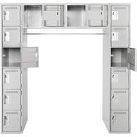Assembled Archettes Clean Line Economy Lockers, 16 -tier, Bank of 3, 18" x 72" x 12", Steel Rideout Tool & Machine Inc.