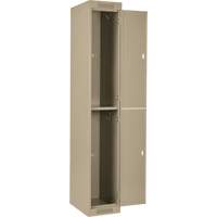 Clean Line Lockers, 2 -tier, Bank of 4, 48" x 18" x 72", Steel, Beige, Rivet (Assembled) Rideout Tool & Machine Inc.