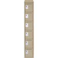 Petits casiers Clean Line, 6 niveaux, 12" x 18" x 78", Acier, Beige, Rivet (assembl&eacute;) Rideout Tool & Machine Inc.