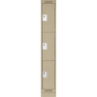 Casiers Clean Line, 3 niveaux, 12" x 18" x 76", Acier, Beige, Rivet (assembl&eacute;) Rideout Tool & Machine Inc.