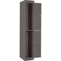 Clean Line Lockers, 2 -tier, Bank of 4, 48" x 18" x 72", Steel, Charcoal, Rivet (Assembled) Rideout Tool & Machine Inc.