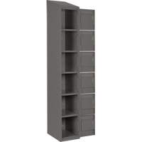 Clean Line Lockerette, 6 -tier, Bank of 4, 48" x 18" x 78", Steel, Charcoal, Rivet (Assembled) Rideout Tool & Machine Inc.