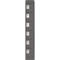 Clean Line Lockerette, 6 -tier, 12" x 18" x 82", Steel, Charcoal, Rivet (Assembled) Rideout Tool & Machine Inc.