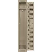 Casiers Clean Line, 12" x 15" x 72", Acier, Beige, Rivet (assembl&eacute;), Perfor&eacute; Rideout Tool & Machine Inc.