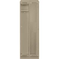 Clean Line Lockers, Bank of 2, 24" x 12" x 82", Steel, Beige, Rivet (Assembled), Perforated Rideout Tool & Machine Inc.