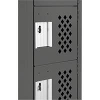 Assembled Lockerettes Clean Line™ Perforated Economy Lockers FJ655 | Rideout Tool & Machine Inc.