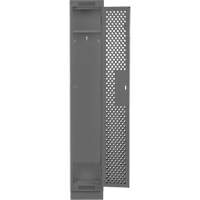 Clean Line Lockers, 12" x 15" x 76", Steel, Charcoal, Rivet (Assembled), Perforated Rideout Tool & Machine Inc.