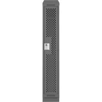 Clean Line Lockers, 12" x 12" x 82", Steel, Charcoal, Rivet (Assembled), Perforated Rideout Tool & Machine Inc.