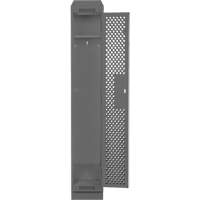 Clean Line Lockers, 12" x 12" x 82", Steel, Charcoal, Rivet (Assembled), Perforated Rideout Tool & Machine Inc.