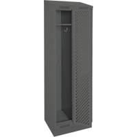 Clean Line Lockers, Bank of 2, 24" x 12" x 82", Steel, Charcoal, Rivet (Assembled), Perforated Rideout Tool & Machine Inc.